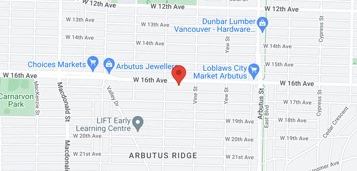 map of 2356 W 16TH AVENUE